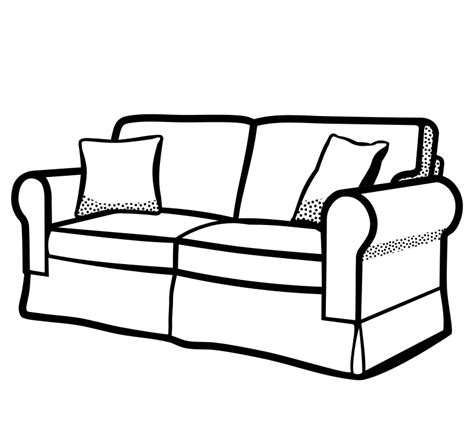 Sofa Lineart Openclipart