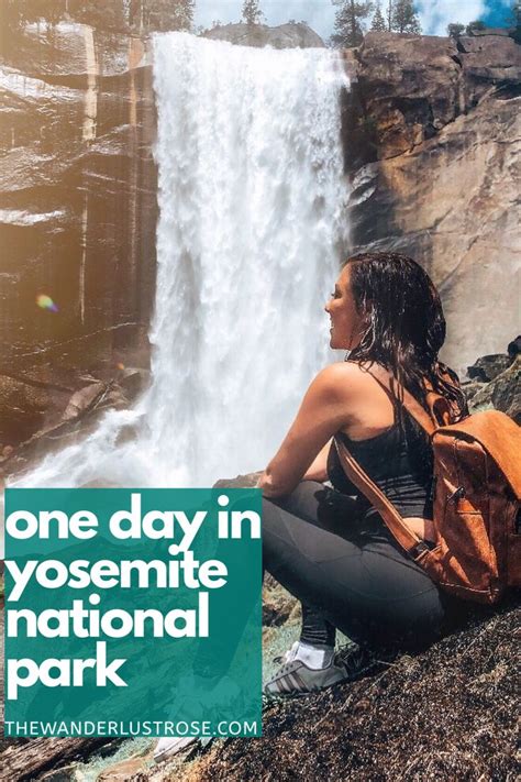 A Woman Sitting In Front Of A Waterfall With The Words One Day In
