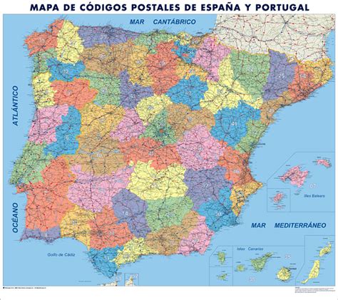 Espana Mapa Códigos Postales Mapa De Pared Tamaño Mural D Flickr