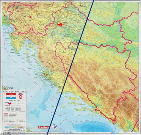 Hrvatska Reljefna Karta Karta