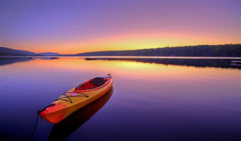 Kayak Canoe Boat Small Boat Background Water Sea Sky Background