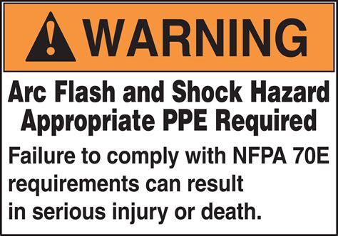 Arc Flash Shock Hazard NFPA70E ANSI Warning Labels On A Roll LRLE308