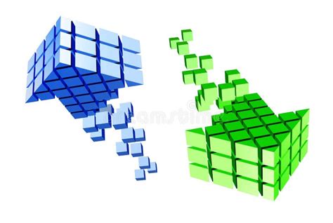 Arrow Icon Made Of Cubes Stock Vector Illustration Of Abstract 37972616