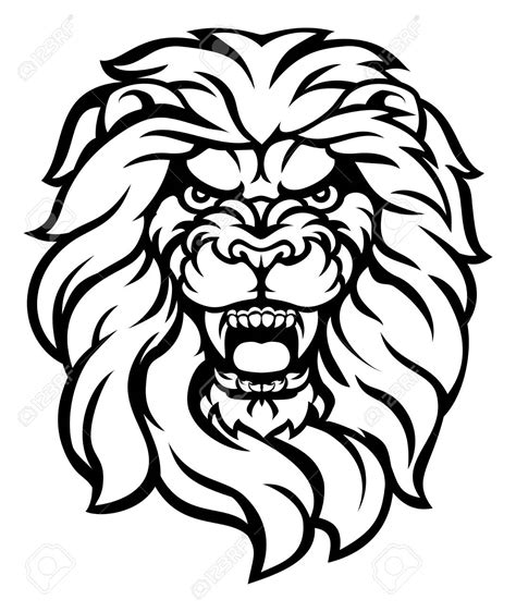 Lion Face Outline Drawing Free Download On Clipartmag