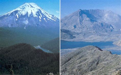 Mt St Helens Shot Before And After An Eruption Damnthatsinteresting