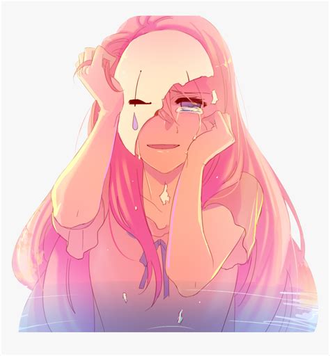 Vocaloid And Anime Image Anime Girl With Mask Crying Hd Png Download