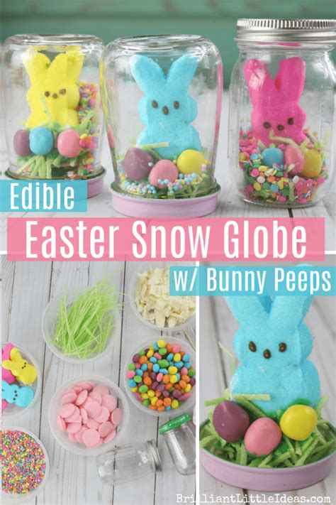 Edible Bunny Peeps Easter Snow Globe Brilliant Little Ideas