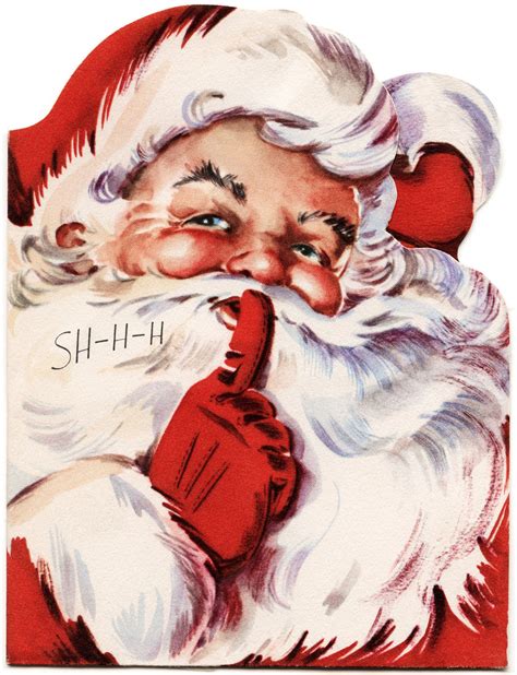 Vintage Santa Greeting Card Free Printable