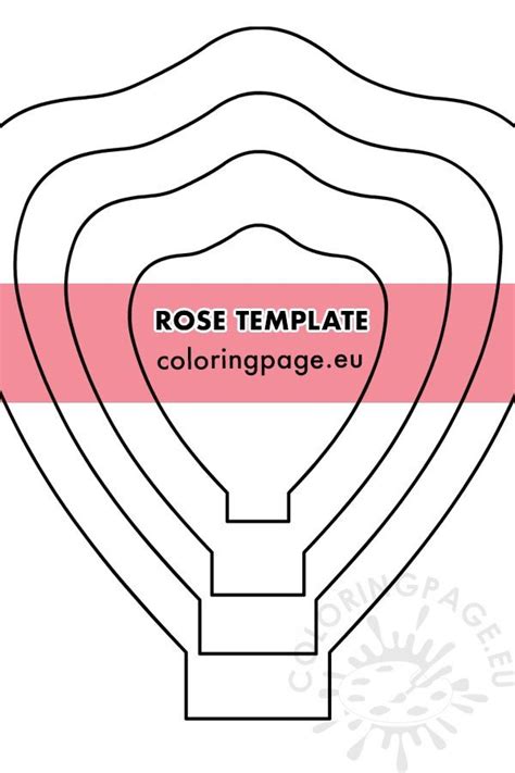 Free Large Paper Rose Template Printable Discover The Beauty Of
