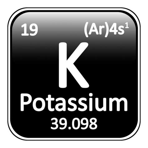 Periodic Table Element Potassium Icon — Stock Vector © Konstsem 125970814