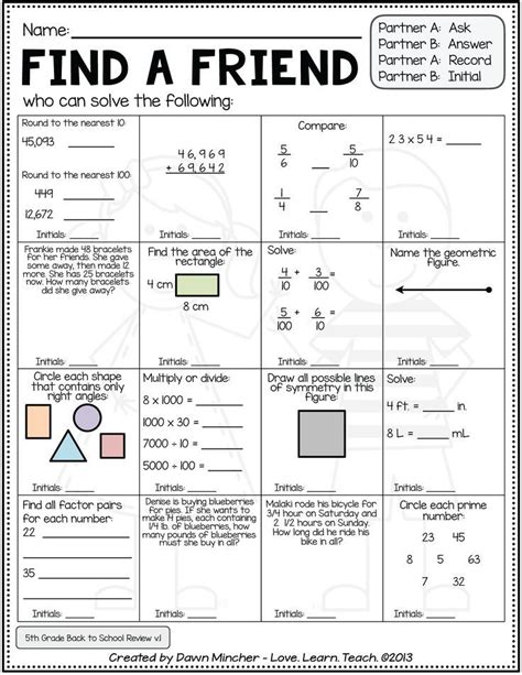 20 Fun Math Worksheets For 5th Grade Worksheets Decoomo