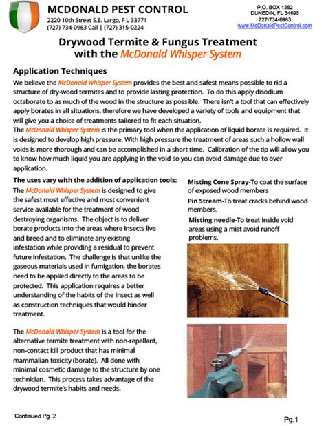 While costs can vary, the right professionals can help make sure your bed bug costs will vary depending on the type of treatment used and the size of the infestation. Download Forms and Brochures | McDonald Pest Control | 727 ...