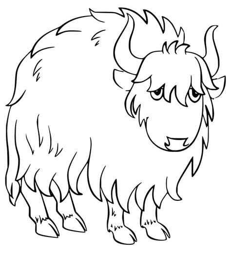 Baby Yak Coloring Page