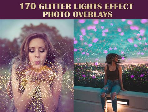 170 Glitter Effect Photo Overlays Blowing Glitter Photoshop Overlays