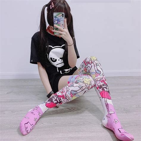 anime girl thigh high socks