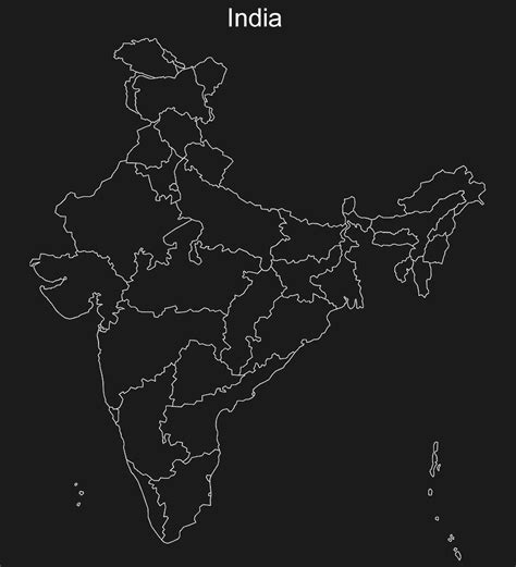 India 2012 Blank India Map