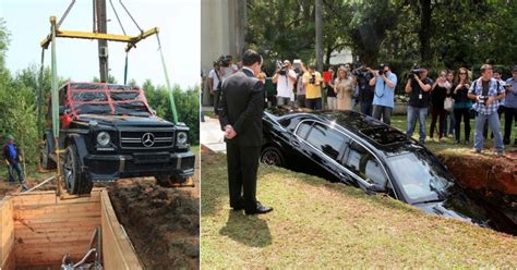 15 Photos Of Cars People Actually Tried To Bury