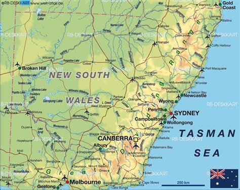 New South Wales Australia Australia Map New South Wales South