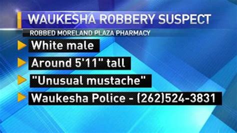 Waukesha Police Looking For Man Who Robbed Pharmacy At Gunpoint