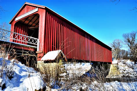 The Red Covered Bridge 3 Bureau County Near Princeton Il Flickr