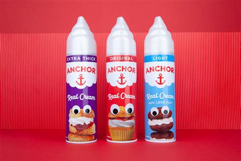 Anchor Squirty Cream Brand Evolution And Packaging Design — Salibeth