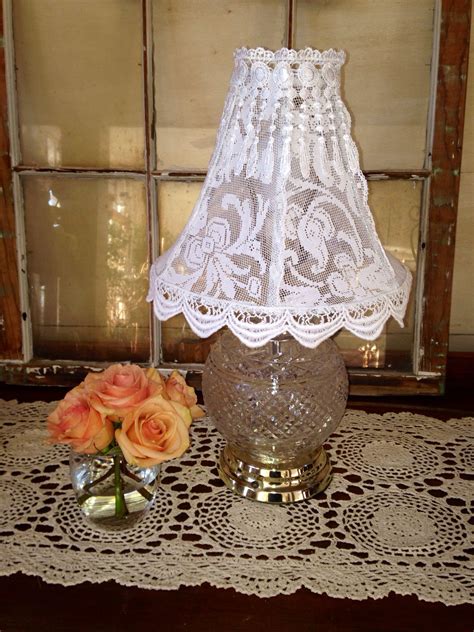 Lampshade Made From Vintage Doily And Trim Diy At