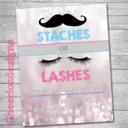 staches or lashes gender reveal party kit printable custom gender reveal party reveal