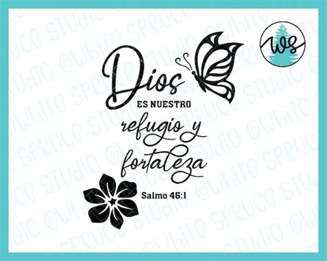 Spanish Svg Dios Es Nuestro Refugio Y Fortaleza Salmo 46 1 Etsy