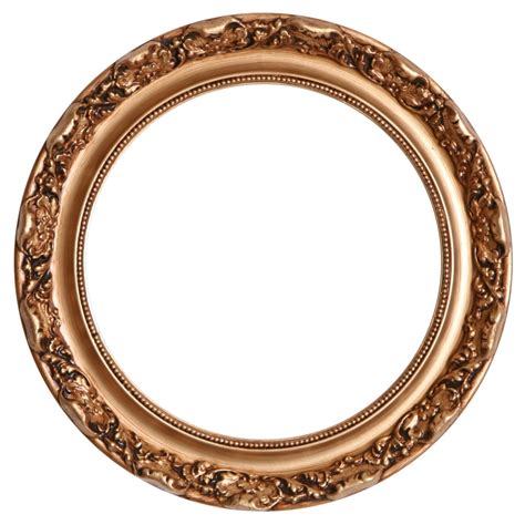 Round Frame In Gold Paint Finish Gold Picture Frames With Antique