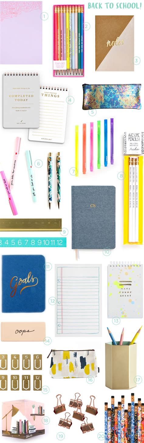 Stationery A Z Back To School Supplies