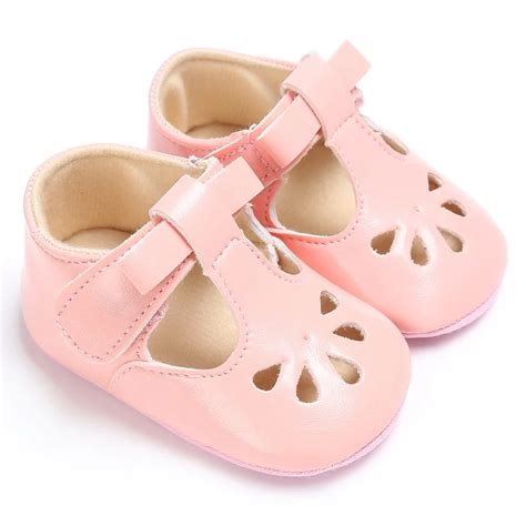Baby Pink Shoes Pu Leather Baby Moccasins Soft Soled Baby Shoes Girl