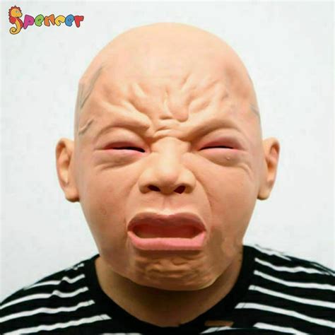 Spencer Novelty Realistic Crying Baby Face Mask Latex Full Head Creepy