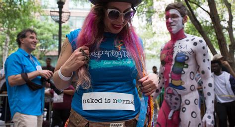 NSFW Photos Totally Naked People Got Painted In Midtown NYC Gothamist
