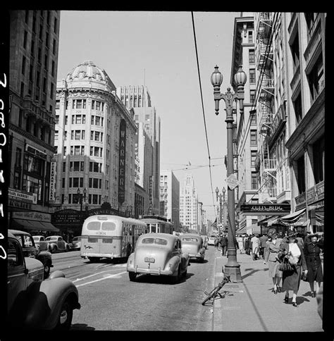 Us Street Scene Los Angeles 1942 Los Angeles Street Downtown Los