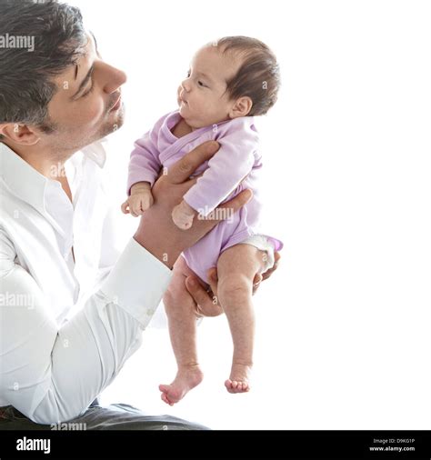 Father And Newborn Baby Girl Stock Photo Alamy