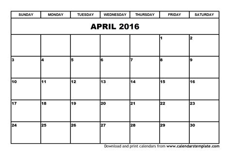 Free Download April Calendar Template 1890x1336 For Your Desktop