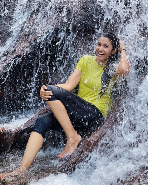 Priya Bhavani Shankar Takes A Shower In A Waterfall Pics