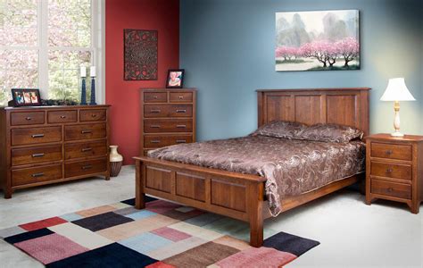 This includes queen size bed with special box spring, tall dresser and one nightstand. Amish Old World Mission Panel Five Piece Bedroom Set from