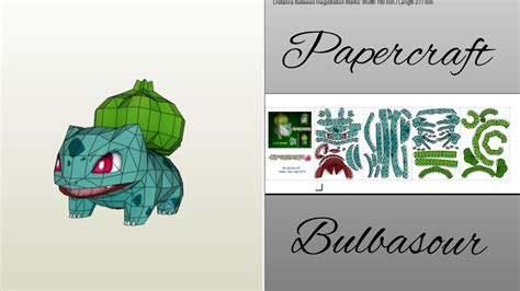 001 Bulbasaur Papercraft Tutorial Pokemon Papercraft Youtube