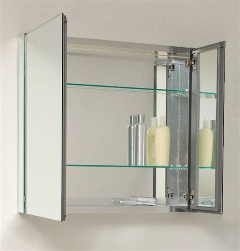 Designed for damp locations, our. 30" Wide Mirrored Bathroom Medicine Cabinet