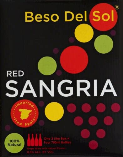 Beso Del Sol Red Sangria Red Wine 3 L Kroger