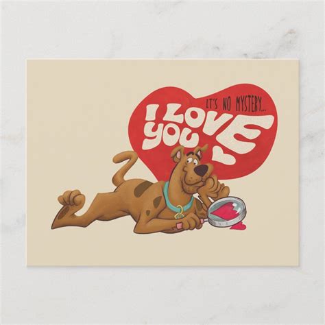 Scooby Doo Its No Mystery I Love You Holiday Postcard Size Postcard Color Semi