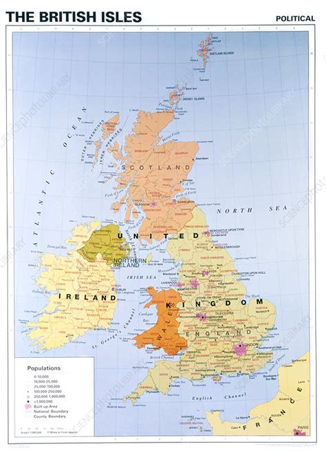 Political Map Of The British Isles Stock Image E0760135 Science