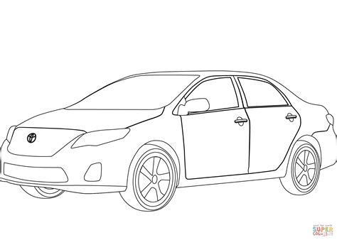 Toyota Corolla Coloring Page Free Printable Coloring Pages