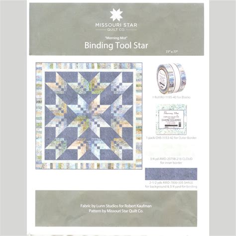 Missouri Star Morning Mist Binding Tool Star Quilt Kit