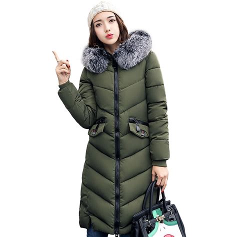 Fashion Thick Winter Warm Coat Female Winter Jacket Women Fur Collar
