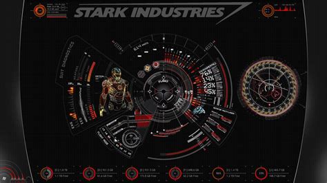 Jarvis Iron Man Red Rainmeter Theme By Edreyes Iron Man Hd