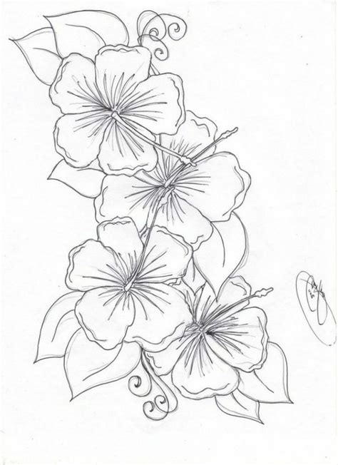 Hibiskus blumen wandtattoo wandaufkleber blüten retro 63 motive 41. Blumenranken Tattoo: 20 schöne Vorlagen für diverse Körperstellen | Blumenmalvorlagen ...