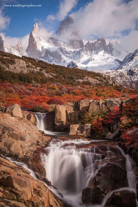 Mount Fitz Roy Patagonia Chile Andrew Waddington Waterfall