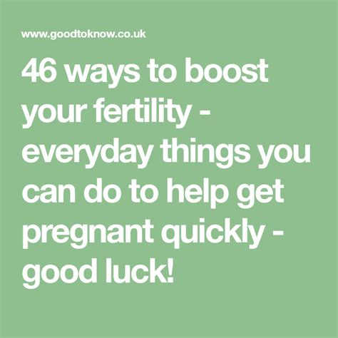 how to increase fertility 45 ways to boost fertility goodtoknow help getting pregnant